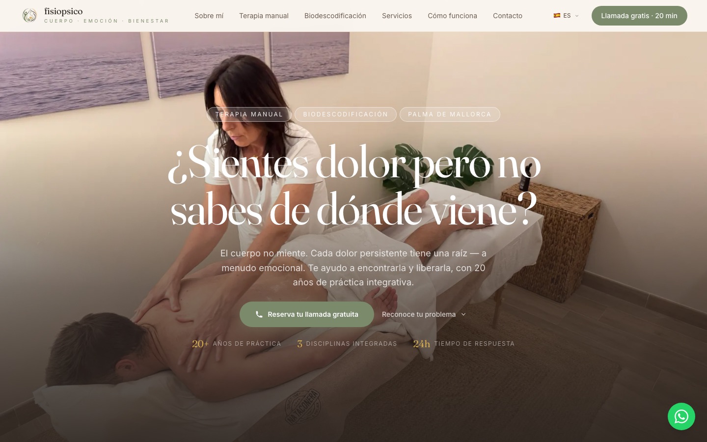 Beispiel Webseite — Fisio Psico